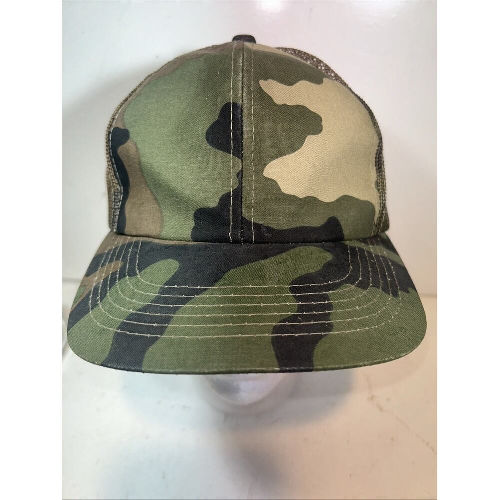 VINTAGE DUCK BAY CAMO MESH BACK SNAPBACK CAP HAT OSFA